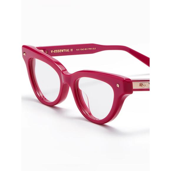 NEW!! Valentino Hot Pink Cat-Eye Women\'s Eyeglass Frames - Authentic main image 9